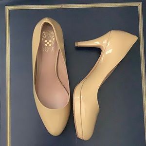 Vince Camuto Patent Nude Platform Pump Women's 4.5 US